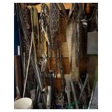 Chains, chain binders, rope and scrap metal