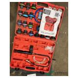 Cooling system pressure tester and refill kit