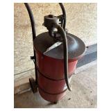 Oil drum with pump on cart