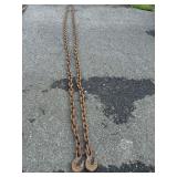20’ 3/8” log chain with 2 hooks