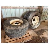 (3) 8 Bolt implement 10.R20 wheels and tires