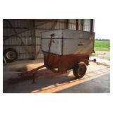 Single axle seed cart with auger
