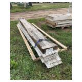 Bundle of white soffit with J channel 12