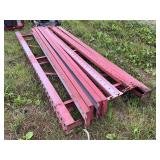 Large upright pallet racking, row:6