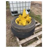 Set of bolt on axles with rims, row:6