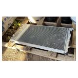 Polished aluminum radiator, bldg:green