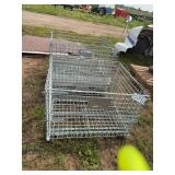 (3) fold down metal crates, row:5