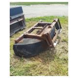Skid steer quick attach manure scraper, row:3