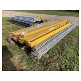 Pallet racking- (5) uprights & (16) cross pieces, row:7