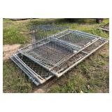 (1) 4 x 8 dog kennel chain link fence & (2) small dog crates, row:5