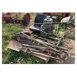 Pallet of hand tools, tractor seat, & power washer, row:8