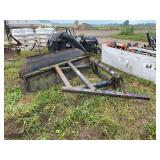 Skid steer quick attach feed pusher, row:6