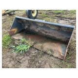 Skid steer quick attach bucket, row:6