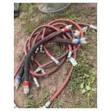 Lot of hydraulic hoses, row:5