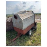 Ingersoll-Rand air compressor tank, yard wagon, & Husqvarna hand held leaf blower, row:8
