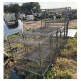 Steel rolling shelves, row:7
