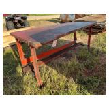 Steel work bench, row:7