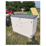 poly plastic outdoor shed, row:5
