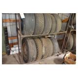 tires and tire rack