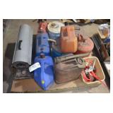 Pallet of fuel tanks ready heater