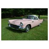1957 Pink Ford Thunderbird 2D Convertible