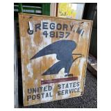 USPS - Gregory, MI wooden sign
