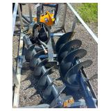 Land Honor Skid Steer Post Hole Auger with 12" & 18" Bits