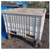 Plastic Tote on Wheels & Lid Spill Kit