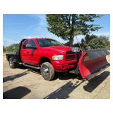 2005 Dodge 3500 Dually Flatbed, 4x4, Cummins diesel, Boss 7.5
