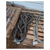 (2) 60' long heavy welding cables, bldg:locked