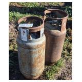 (2) 30lb LP tanks with some gas in them, row:10