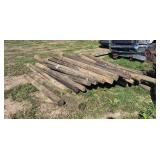 (62) Wood Fence Posts, row:7