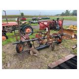 3 pt. Hitch pull type equipment for laying down plastic for planting vegetables, row:3