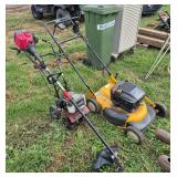 Cub Cadet Push Mower, Weed Trimmer, and Mantis Tiller, row:10