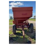 6072 running gear with gravity wagon, extended tongue, and truck tires, row:6