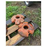 Case VAC tractor front wheel weights, row:4