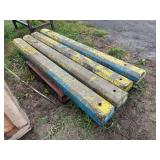 Concrete parking curbs, row:4