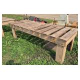 (2) White oak green house tables, row: 8