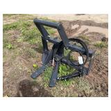 Skid steer quick attach fence post/tree puller, row:6