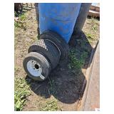 (3) Tires assorted sizes on rims, row:4