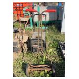 Reel mower, hand cultivator row:6