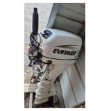 Evinrude 9.9HP boat motor, bldg: green