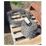 (2) Rolls barbed wire, row:4