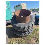 Set of Dual Tires and Rims, 18.4-34, row:6