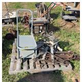 (4) Ladder jacks, (26) roof jacks, welding cart row:6