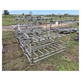 (5) Rolling carts, 4ft.x64in.x2ft., row:9