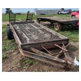 Tandem axle flat bed trailer with ramps, row:8