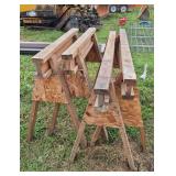 (4) Saw horses, 2 different sizes, row:10
