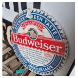 Budwiser sign, bldg: green