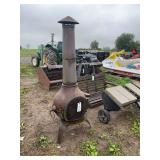 Patio wood burning chiminea, row:4